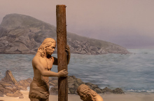 Σκηνή που αναπαριστά άνδρες στη νεολιθική εποχή