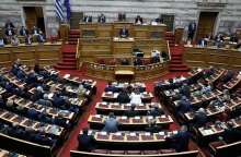 Ο πρωθυπουργός Κυριάκος Μητσοτάκης στη συζήτηση στη Βουλή για την πρόταση μομφής