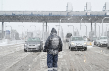 Κλειστός δρόμος λόγω χιονόπτωσης