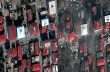 Δορυφορική εικόνα για το πριν και το μετά τον σεισμό στην Τουρκία