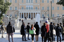 Πολίτες στο κέντρο της Αθήνας