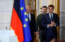 Όλαφ Σολτς, Βολοντίμιρ Ζελένσκι και Εμανουέλ Μακρόν στα Ηλύσια Πεδία