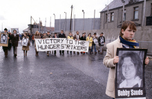 Διαδήλωση υπέρ του μαχητή του ΙΡΑ Μπόμπι Σαντς στο Μπέλφαστ