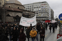Πορεία στη Θεσσαλονίκη για την τραγωδία στα Τέμπη