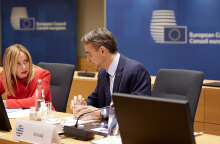 Τζόρτζια Μελόνι και Κυριάκος Μητσοτάκης στις Βρυξέλλες