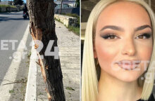 Το δέντρο όπου προσέκρουσε το αυτοκίνητο με την 22χρονη Πένυ