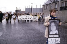 Ο θάνατος του απεργού πείνας Μπόμπι Σαντς προκάλεσε αντιδράσεις και διαδηλώσεις @Jacob SUTTON/Gamma-Rapho via Getty Images