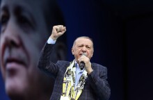 Προεκλογική ομιλία του Ταγίπ Ερντογάν @NECATI SAVAS/ EPA