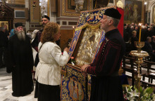 Η εικόνα της Παναγίας «Άξιον Εστί» στη Μητρόπολη Αθηνών