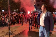 Με πυρσούς η προεκλογική συγκέντρωση του Στέφανου Παραστατίδη στην πλατεία Ειρήνης στο Κιλκίς