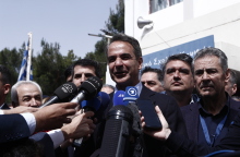 Ο Κυριάκος Μητσοτάκης αφού ψήφισε