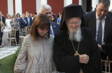Η Κατερίνα Σακελλαροπούλου και ο Πατριάρχης Βαρθολομαίος