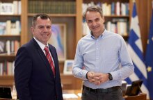 Ο Μουσταφά Κατραντζή με τον Κυριάκο Μητσοτάκη