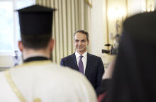 Ο Κυριάκος Μητσοτάκης κατά την ορκωμοσία του