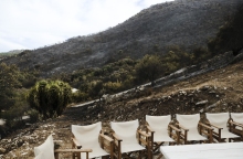 Στιγμιότυπο από τη φωτιά στην Κέρκυρα