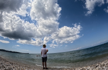 Σύννεφα στην παραλία