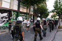 Αστυνομικοί έξω από το γήπεδο του Παναθηναϊκού