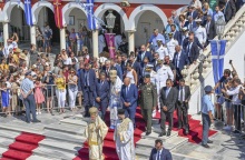 Ο Κυριάκος Μητσοτάκης στους εορτασμούς για τον Δεκαπενταύγουστο στην Τήνο