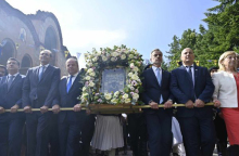 Λιτανεία της εικόνας της Παναγίας στην Καστανιά Ημαθίας