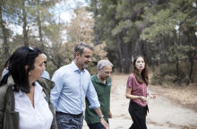 Ο Κυριάκος Μητσοτάκης στη Δαδιά