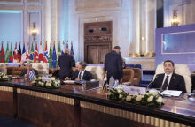 Ο Κυριάκος Μητσοτάκης στη διάσκεψη στο Κάιρο για την κρίση Ισραήλ-Παλαιστίνης