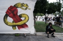 Στιγμιότυπο από αντιφασιστική συναυλία