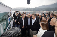 Ο Κυριάκος Μητσοτάκης στα εγκαίνια του λιμανιού του Αγίου Κωνσταντίνου