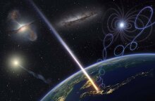 Καλλιτεχνική αναπαράσταση της κοσμικής ακτίνας/σωματιδίου Amaterasu