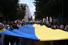 Πορεία υποστήριξης της Ουκρανίας, το Σάββατο 24 Φεβρουαρίου 