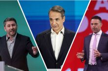 Κυριάκος Μητσοτάκης, Στέφανος Κασσελάκης και Νίκος Ανδρουλάκης αρχίζουν προεκλογική εκστρατεία