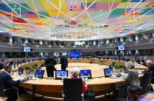 Στιγμιότυπο από τη συνεδρίαση της Συνόδου Κορυφής της ΕΕ 