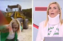 Η Ρένα Κουβελιώτη με κολάρο στο δελτίο ειδήσεων μετά την επίθεση: «Μου προκάλεσε αιμάτωμα στον αυχένα»