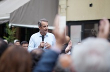 Ο πρωθυπουργός Κυριάκος Μητσοτάκης στη Φλώρινα ενόψει Ευρωεκλογών 