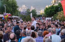 Ο πρόεδρος του ΣΥΡΙΖΑ, Στέφανος Κασσελάκης στην Καλαμάτα ενόψει Ευρωεκλογών 2024