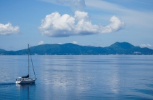 θαλασσα, ουρανος, καραβακι