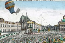  Η πρώτη επιτυχημένη πτήση με αερόστατο θερμού αέρα από τα αδέρφια Montgolfier 