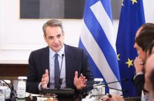 Ο Κυριάκος Μητσοτάκης κατά τη συνεδρίαση του Υπουργικού Συμβουλίου