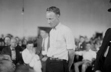 (Original Caption) John T. Scopes as he stood before the judges stand and was sentenced.