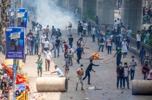 διαδηλωτες, φωτια