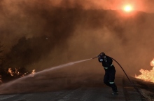 Φωτιά στο Αχλαδοχώρι Σερρών - Μήνυμα από το 112