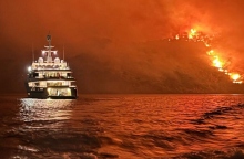 πλοιο, θαλασσα, νησι, φωτια