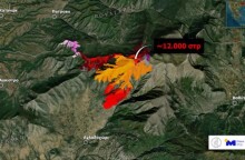 Σέρρες: Δορυφορικό βίντεο δείχνει την εξέλιξη της φωτιάς που έκαιγε επί 28 μέρες στο Όρος Όρβηλος
