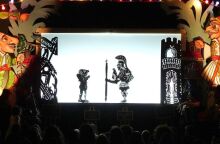 Στιγμιότυπο από παράσταση Καραγκιόζη