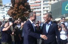 Στα περίπτερα της 88ης ΔΕΘ ο Κυριάκος Μητσοτάκης - Συγχαρητήρια από τον Γερμανό Αντικαγκελάριο