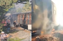 ΗΣΑΠ: Οι επιβάτες αποχώρησαν περπατώντας στις ράγες ελέω της φωτιάς