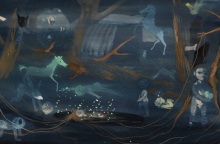 Κωνσταντίνος Κακανιάς, Λεπτομέρεια από το έργο «Pasted Graphic» από την αναδρομική έκθεση του Κωνσταντίνου Κακανιά, Αίθουσα Τέχνης Ρεββέκκα Καμχή