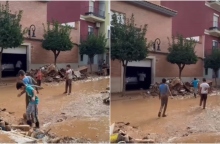 Ισπανία: Παιδιά δε χάνουν την όρεξή τους και παίζουν ποδόσφαιρο στα λασπόνερα