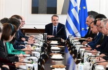 O Κυριάκος Μητσοτάκης στο Υπουργικό Συμβούλιο