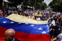 διαδηλωτες, σημαιες