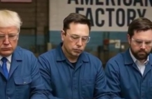 Τραμπ, Μασκ και Βανς σε εργοστασιο